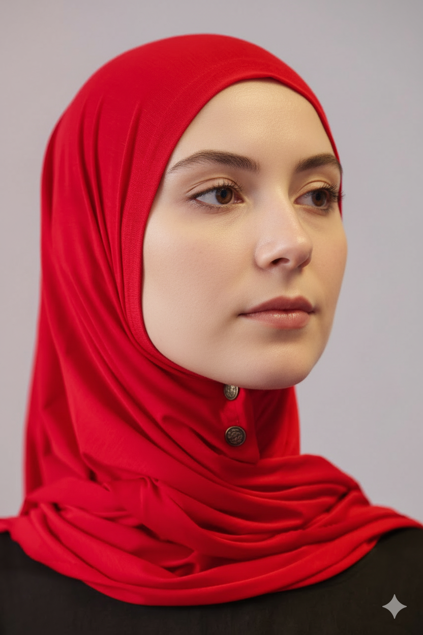 Kopftuch mit Knöpfen