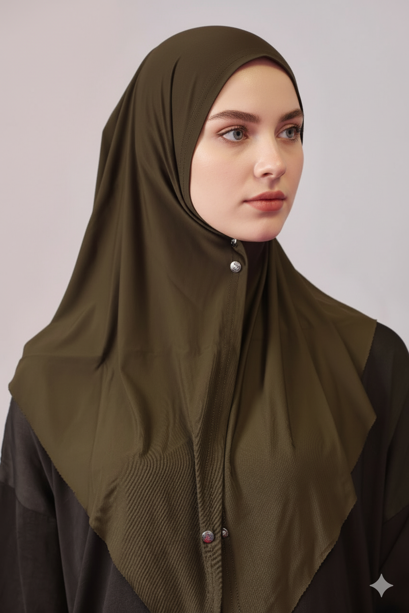 Kopftuch mit Knöpfen