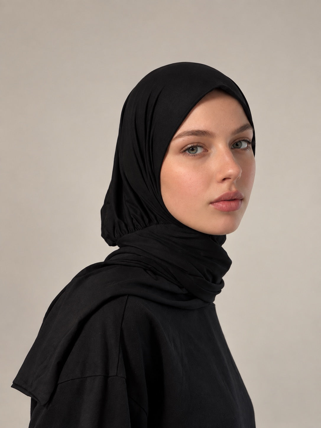 Hijab mit Raffung